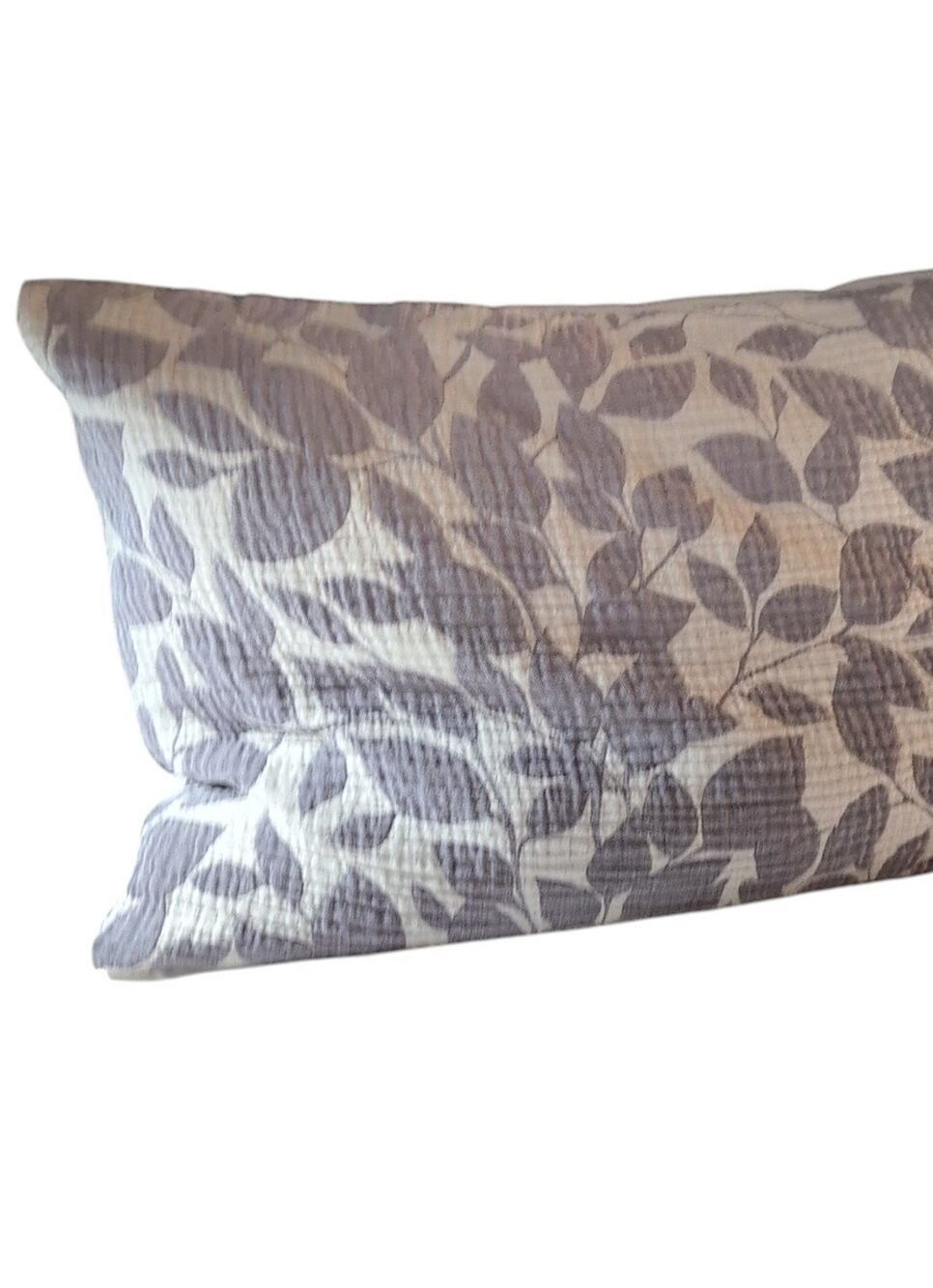 Linden Street Laurel Floral Cotton Pillow Sham Sterling/Mauve, 19" x 34"